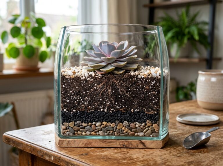 indoor succulent terrarium