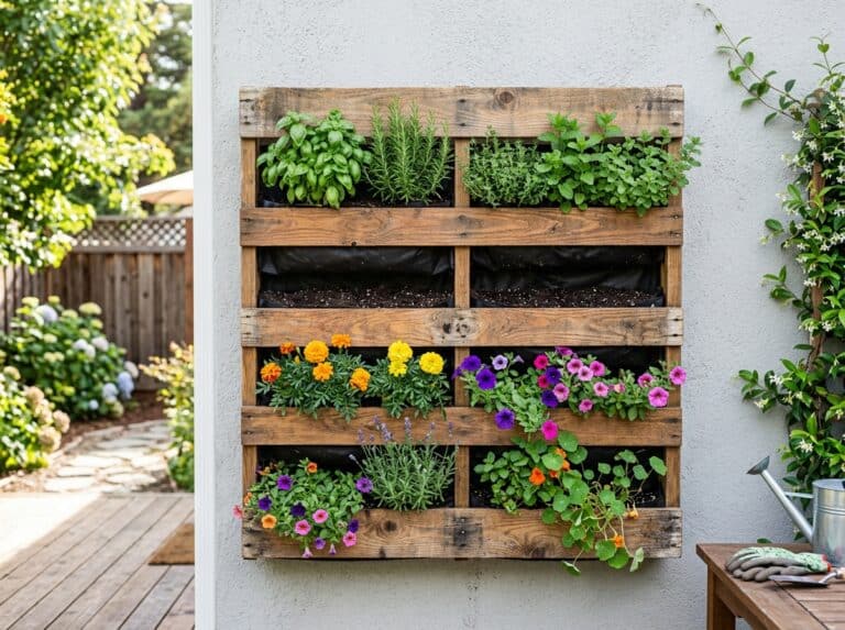 diy pallet wall planter