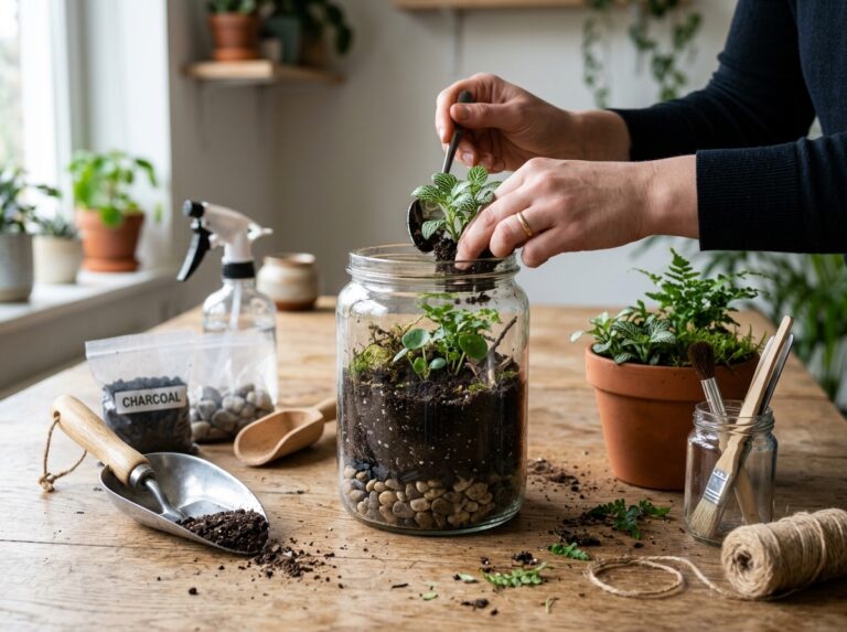 beginner terrarium building steps
